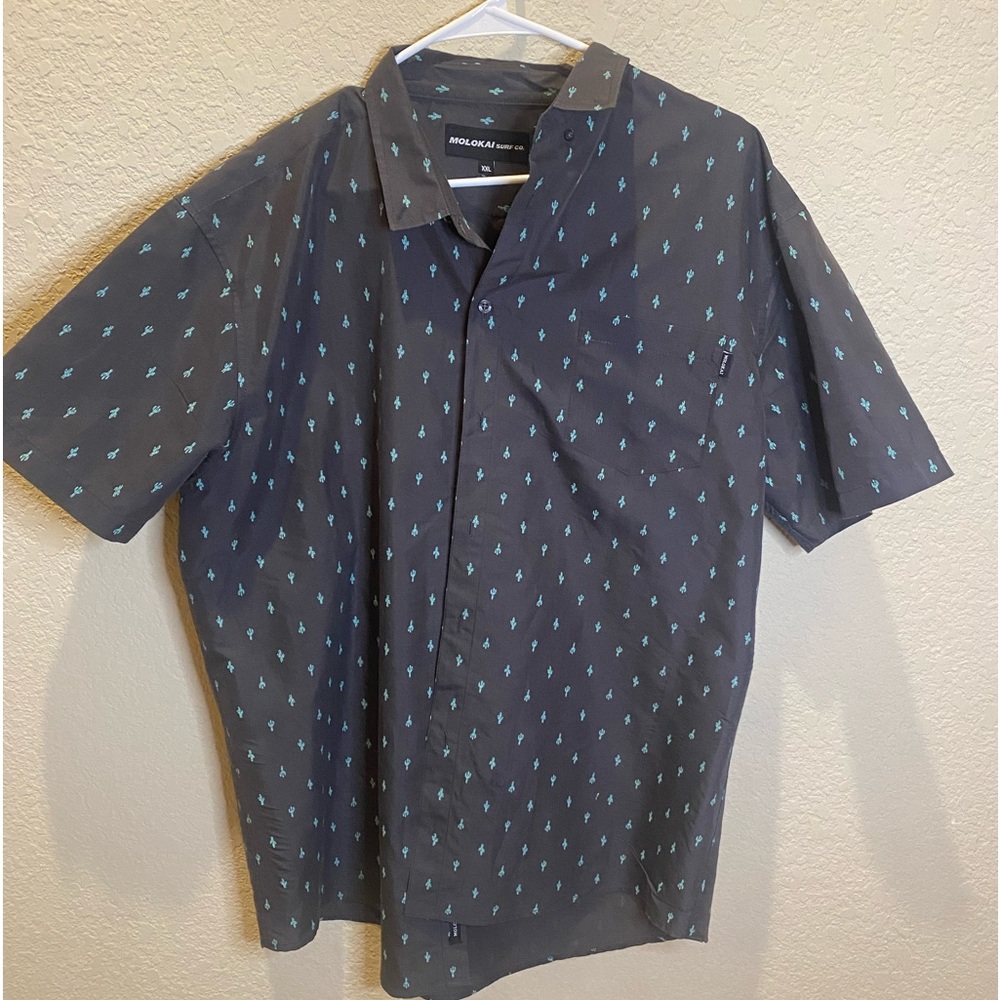 MENS XXL BUTTON DOWN CACTUS SHIRT
